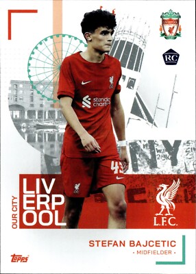 Stefan Bajcetic RC - Rookie Our City Insert - Topps Liverpool Team Set 2022/23