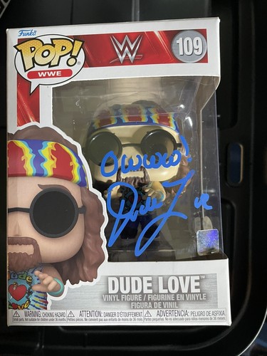 WWE Mick Foley Signed Dude Love Funko POP Autograph WrestleMania ACOA COA