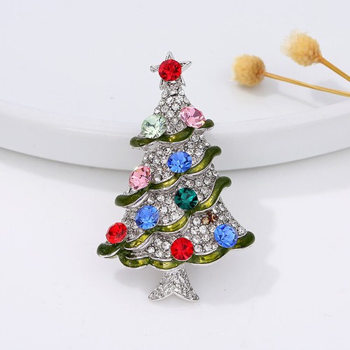 Women Men Christmas Tree Santa Claus Snowman Deer Brooch Pin Xmas Party Jewelry - Picture 17 of 52