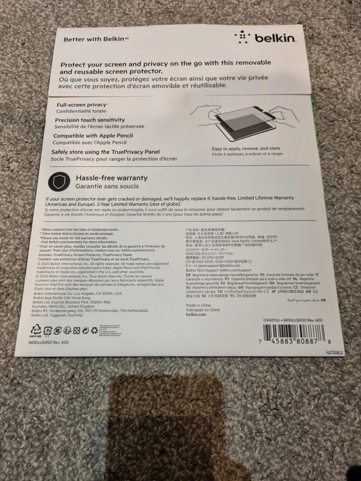BELKIN 12.9" iPad Pro Removable Privacy Screen Protection OVA011ZZ - Image 2 of 2