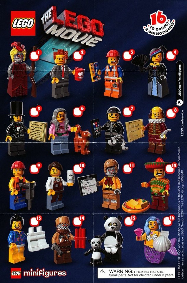 LEGO Minifigures CHECKLIST - Choose Your Series list | eBay