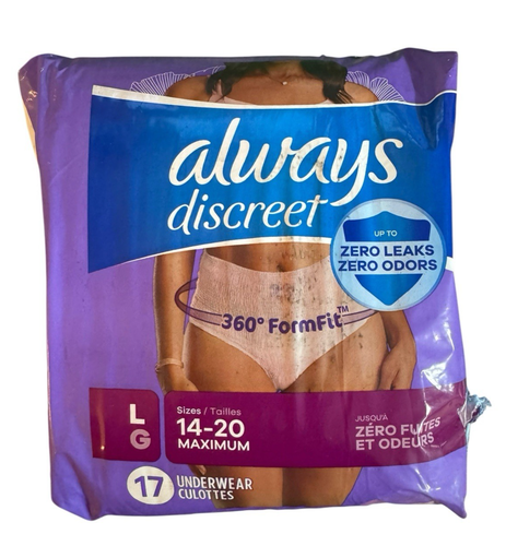 Always Discreet Incontinence Underwear for Women Maximum - Large - 17 Count