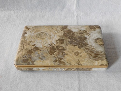 Vintage Velvet Clamshell Storage / Jewelry Box Travel Case - Picture 4 of 12