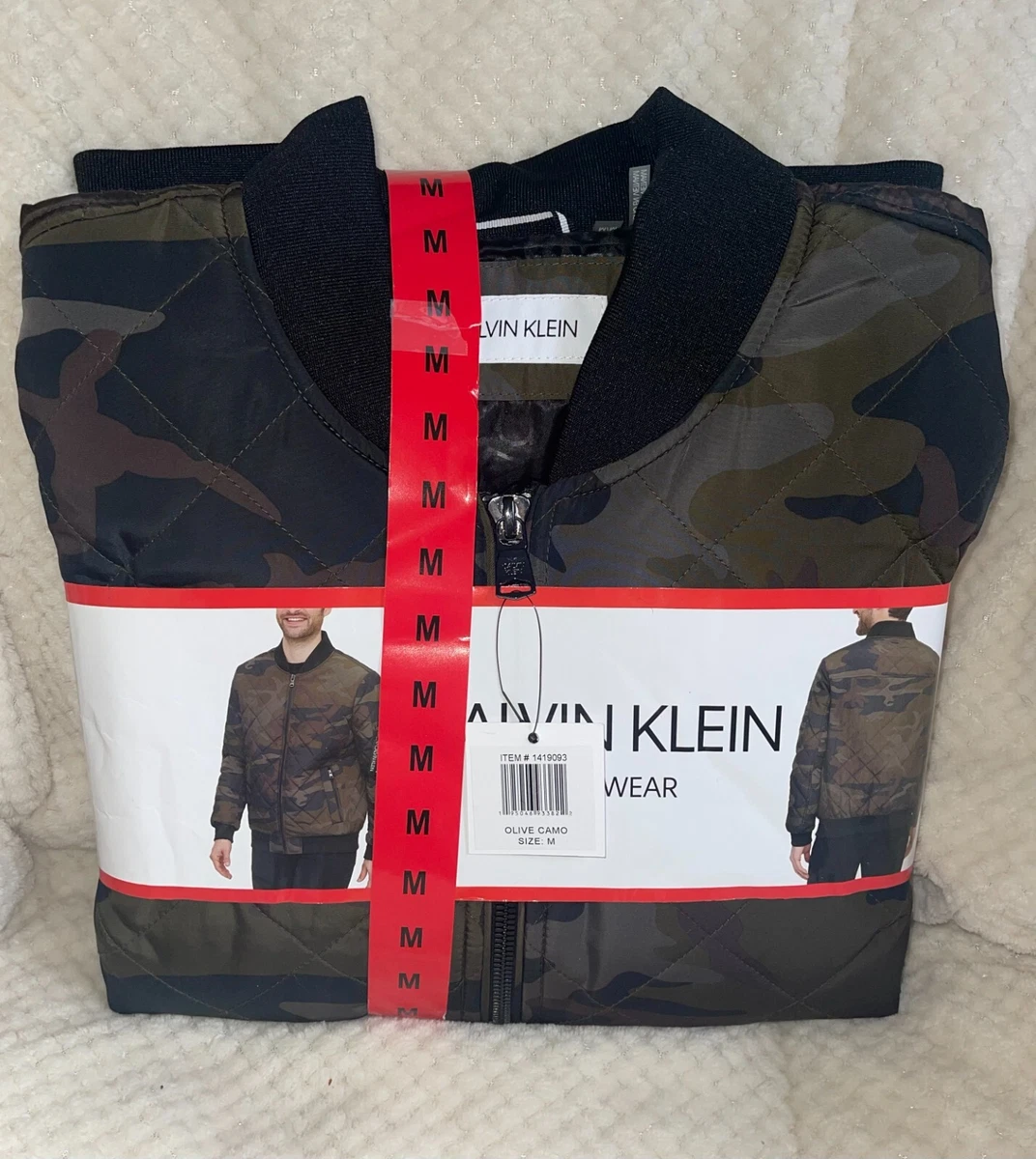 Calvin klein camo 2025 bomber jacket