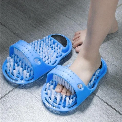 Foot Scrubber Brush Feet Massager Slipper Cleaner Wash Bath Shower Scrub Plastic