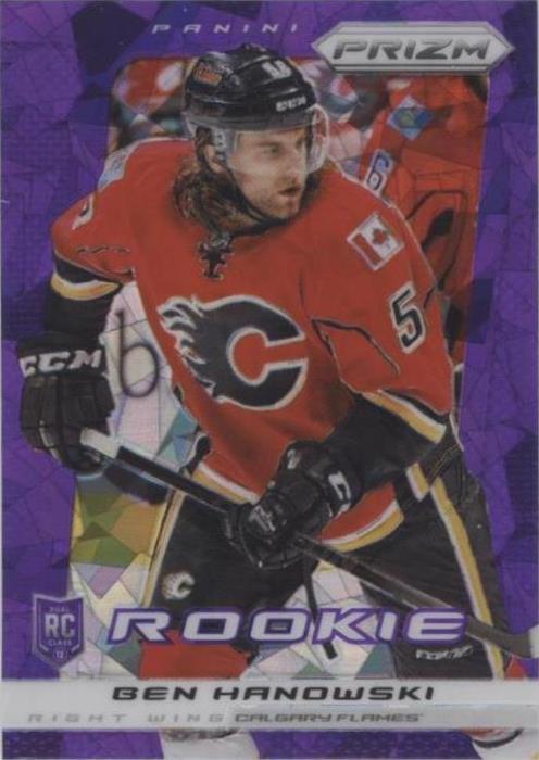 2013-14 Panini Prizm - Ben Hanowski #214 Purple Cracked Ice Prizm (RC ...