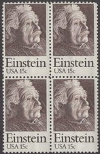 Scott # 1774 - US Block Of 4 - Albert Einstein - MNH - 1979 🆓 🚢