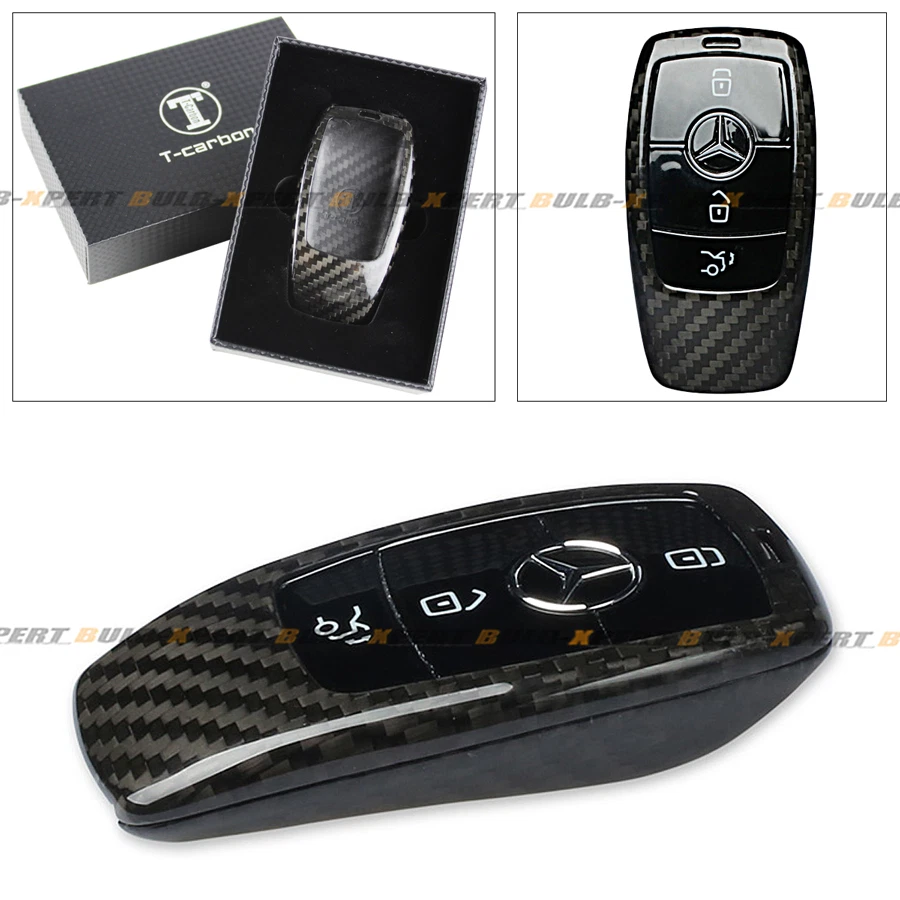 豪华正品碳纤维保护壳 适用于 2017 MERCEDES-BENZ E-CLASS E300 智能钥匙盒 — 第 2/4 张图片