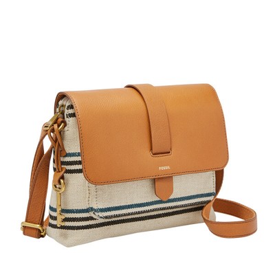 Fossil Women S Kinley Small Crossbody Canvas Leather Bag Zb7746101 Ebay