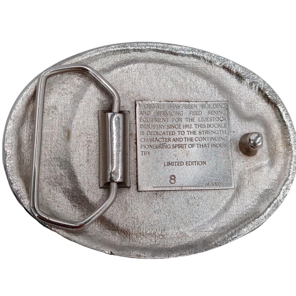 Oswalt Productos Ganaderos Hebilla de Cinturón Longhorn Vaca Ganado Alimentación De Colección Limitada Foto 2 de 4