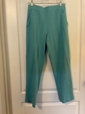 Haymaker Women s Sz PS Green Solid Elastic Waist Pull On Pants Side Pockets -B5