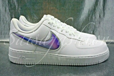 Nike Air Force 1 Low Oversized Swoosh White Racer Blue AO2441-101 Men's Size 9.5 | eBay