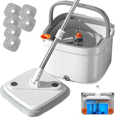KZKR KZKR M16 Spin Mop And Bucket Set Separation Dirty, 360° Rotating-Popular