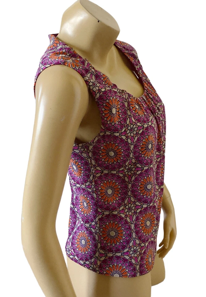 Camiseta Regata GEORGE Feminina Tamanho Grande (12/14) Sem Mangas Nylon Boho - Imagem 3 de 4