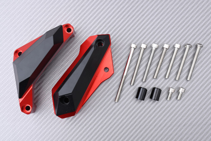 Protection de carter moteur moto YAMAHA YZF R3 2016-2018 anti-casse couleur rouge