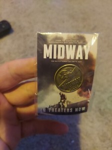 Midway June 1942 Advertising Movie “Midway” 1” Wide Lapel Pin In Package