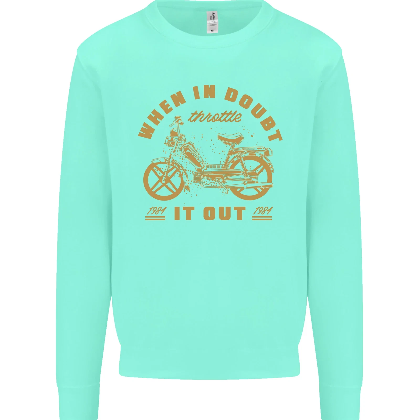 In Doubt Moped Biker Motorcycle Scooter Men's Sweatshirt