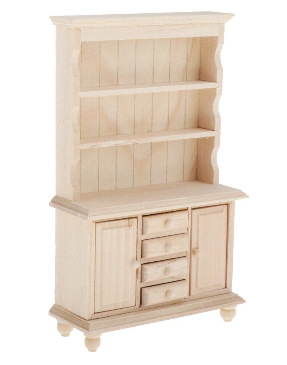 Wooden Pine Welsh Dresser Tumdee Dolls House 1 12 Scale Furniture Kitchen DF135p