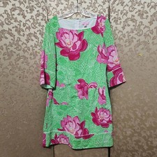 24 HR FLASH SALE! Lilly Pulitzer Green Multi-Color Koi Fish Floral Dress Size 4