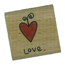 Love Wood Mounted Rubber Stamp, StampCraft, 440D230, Heart, Valentine's Day