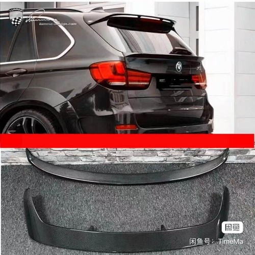 Real Carbon Fiber Trunk Spoiler Rear Wing H Style Fit BMW F15 X5 2014-18 - Picture 1 of 10