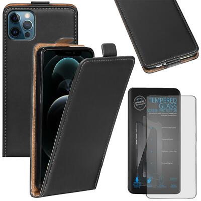 Klapp Tasche Für iPhone Schutz Hülle Handy Flip Case Slim Cover Etui Schwarz