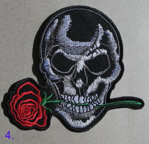 Schädel Aufbügeln Bestickter Patch Biker Kreuz Knochen Skelett Pirat Gothic Punk Rock - Bild 5 von 55