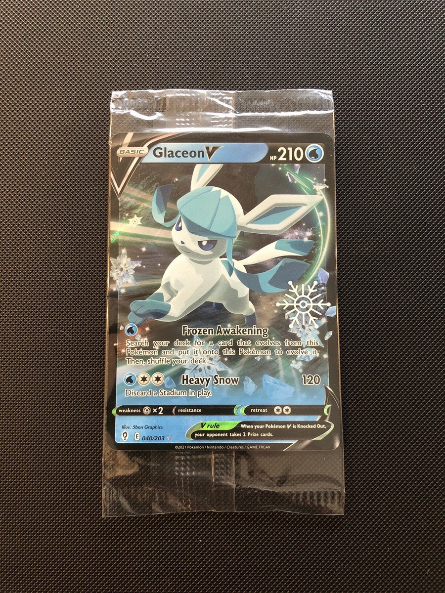 glaceon v pokemon card price Sealed Glaceon V 040/203 Pokemon Evolving Skies variant NM C