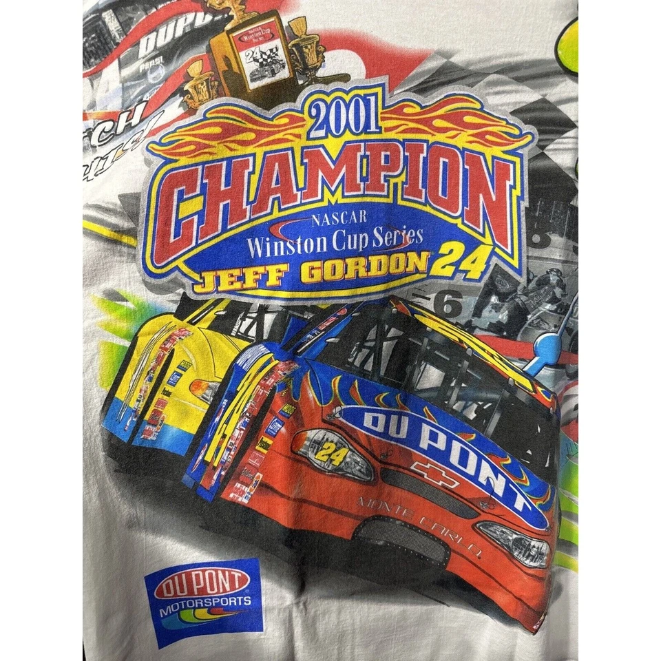 NASCAR 01 Jeff Gordon T-shirt Winston Cup Champion Large - Imagem 3 de 4
