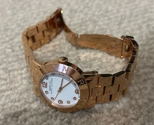 marc jacobs mbm3077 amy white diamond dial rose gold ladies classic watch 36mm