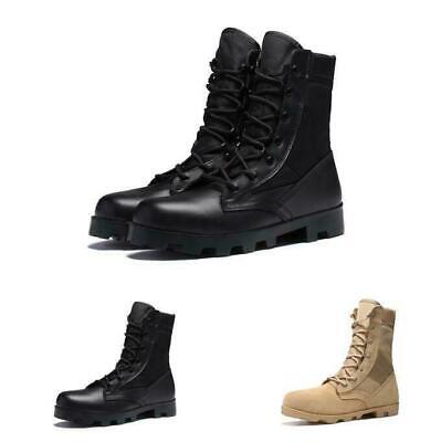 Chic Mens Leather Lace up High Top Combat Military Army Desert Ankle Boots Shoes