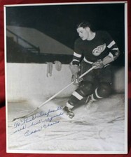 Rare Eddie Wares dec. 1992 1936-47 Rangers Red Wings Blackhawks Signed Photo 