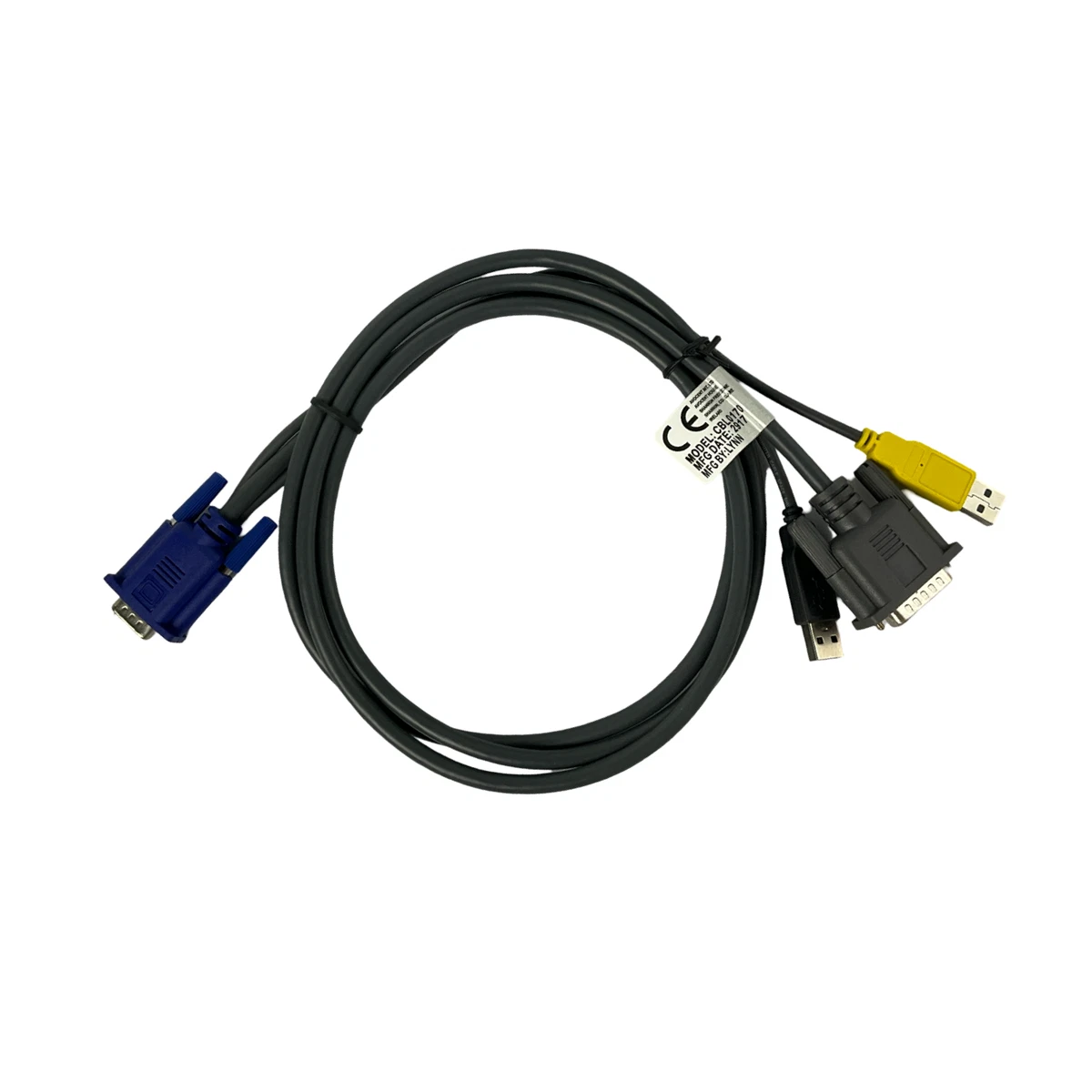 Vertiv Avocent USB-A to VGA Video Adapter Cable, Male to Male, Black (SFIQ-VGA