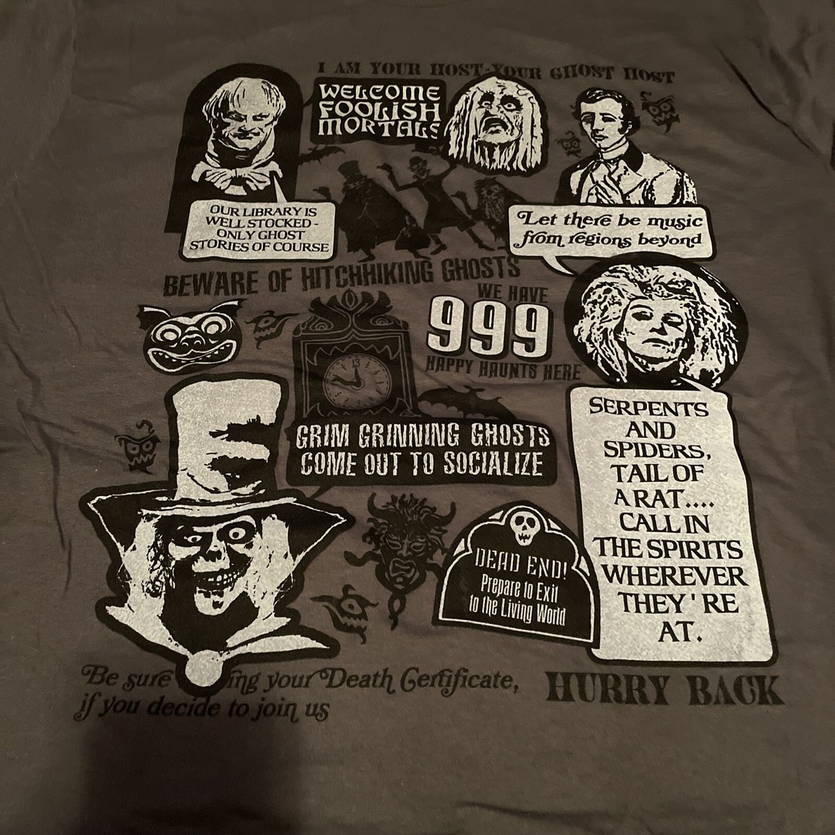 disney world disneyland the haunted mansion adult xl quotes