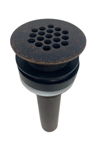 Round 14" Hand Forged Copper Vessel Bath Sink with 19-Hole Grid Drain Included - Picture 4 of 4