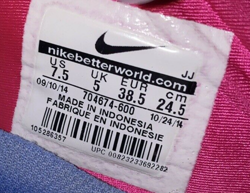 Nike Women's 5.0 Running Sneakers Size 7.5 Pink Purple *R - Picture 8 of 8