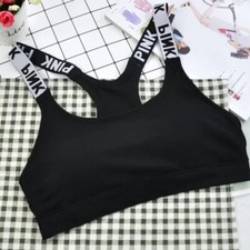 NEW YOGA Women's Cross Back Sports Bra Size MED Black