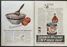 1927 Sherwin-Williams SWP House Paint Can't Paint With Apple Sauce Vtg Print Ad