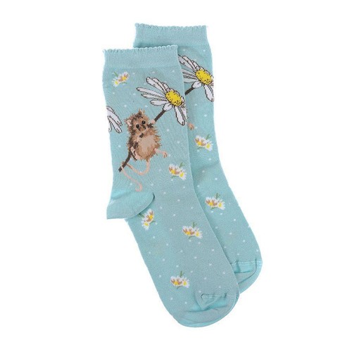 Wrendale Designs "Oops a Daisy" Mouse Socks - Picture 2 of 5