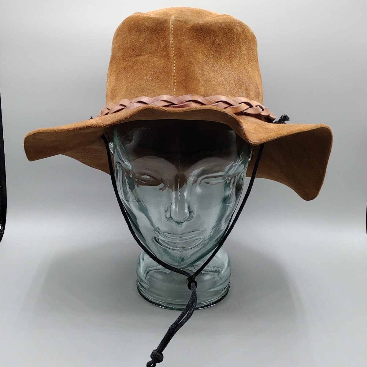 Brown Minnetonka Parker Floppy Hat Windfield Cover Brown Leather