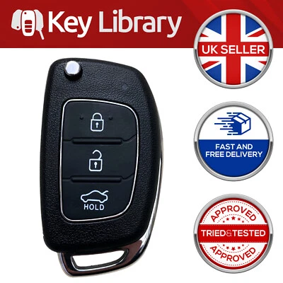 Hyundai 3 Button Remote Flip Car Key Fob Case Shell For I10 I20 I40 IX35 Santa