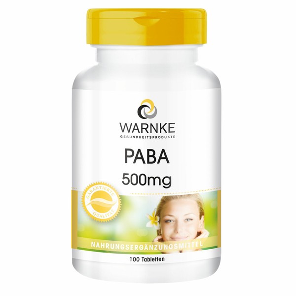 Paba 500 Mg - 100 Tabletten - Para-AminobenzoesäUre - Vegan | Warnke Vitalstoffe-image