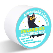 Polarduck Anti Cat Scratch Tape, 3 inches x 20 3 Inches X 20 Yards, Clear