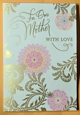 "Happy Birthday, Mom" Greeting Card Large Format  Envelope 5.5x8" 