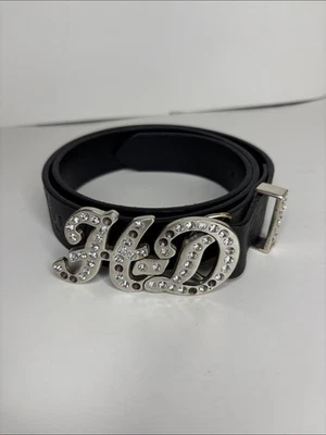 Cinturón de cuero negro Harley-Davidson (M) con hebilla de cristal HD - Imagen 1 de 4