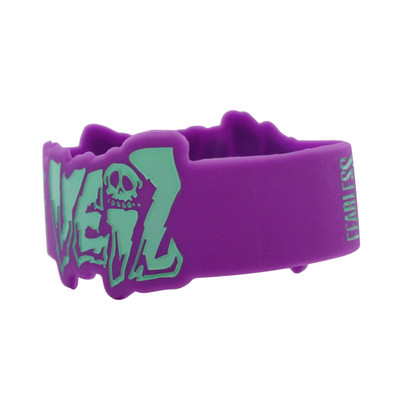 Pierce the Veil Purple Green Die Cut Silicone Wristband Bracelet