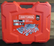 CRAFTSMAN Socket Set, 1/4-Inch & 3/8-Inch Drive, Standard and Metric, 105 Pieces