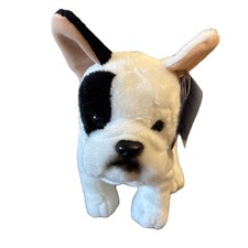 Toys R US French Bulldog Plush, 10" Animal Alley 2017 LNWT Black White
