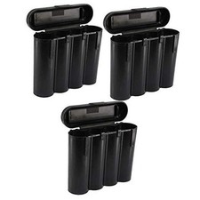 3 Black 18650  CR123A 4 Battery Holder Storage Case for 18650 Batteries