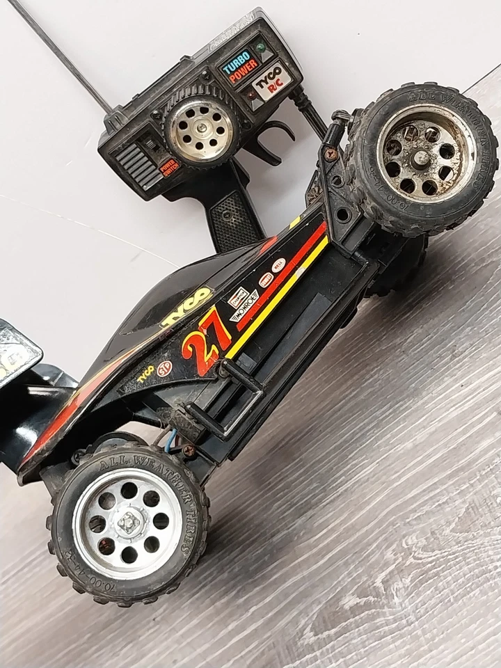 Tyco Twin Turbo Aero Hopper R/C Car Buggy W/ Remote 1988 Vintage Works Rare - Image 4 of 4